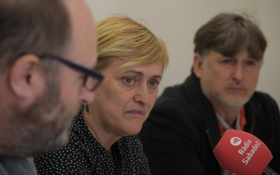 Miquel Soler, Marisol Martínez i Jordi Grané a la roda de premsa d'avui | Roger Benet